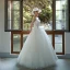 Chic / Beautiful Ivory Wedding Dresses 2019 A-Line / Princess Spaghetti Straps Pearl Lace Flower Sleeveless Backless Floor-Length / Long
