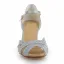 Fashion Silver Street Wear Womens Sandals 2021 Ankle Strap 7 cm Stiletto Heels Open / Peep Toe Sandals High Heels