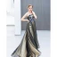 Chic / Beautiful Black Evening Dresses  2019 A-Line / Princess Strapless Beading Appliques Sleeveless Backless Floor-Length / Long Formal Dresses