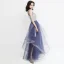 Modern / Fashion Silver Grey Evening Dresses  2019 A-Line / Princess Scoop Neck Lace Sleeveless Cascading Ruffles Floor-Length / Long Formal Dresses