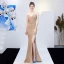Sparkly Solid Color Dark Green Evening Dresses  2019 Trumpet / Mermaid Spaghetti Straps Sequins Sash Sleeveless Backless Split Front Floor-Length / Long Formal Dresses
