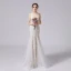 Charmant Champagner Brautkleider / Hochzeitskleider 2021 Meerjungfrau Spaghettiträger Perlenstickerei Spitze Blumen Ärmellos Rückenfreies Sweep / Pinsel Zug Hochzeit