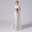 Élégant Ivoire Perle En Dentelle Fleur Robe De Mariée 2021 Princesse Encolure Dégagée Sans Manches Dos Nu Train De Balayage Mariage