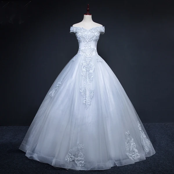 Vintage / Retro Navy Blue Prom Dresses 2019 A-Line / Princess Off-The-Shoulder Beading Crystal Lace Flower Sleeveless Backless Floor-Length / Long Formal Dresses