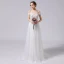 Charmant Ivoire Robe De Mariée 2021 Princesse De l'épaule Paillettes En Dentelle Fleur Sans Manches Dos Nu Train De Balayage Mariage
