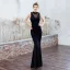 Chic / Beautiful Dark Green Evening Dresses  2019 Trumpet / Mermaid High Neck Beading Sleeveless Backless Floor-Length / Long Formal Dresses