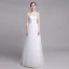 Simple Blanche Robe De Mariée 2019 Princesse Bustier En Dentelle Perle Fleur Sans Manches Dos Nu Train De Balayage
