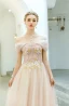 Chic / Beautiful Blushing Pink Evening Dresses  2019 A-Line / Princess Off-The-Shoulder Rhinestone Lace Flower Sleeveless Backless Floor-Length / Long Formal Dresses