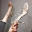 Sexy Gold Cocktail Party Evening Party Womens Sandals 2021 Rivet T-Strap 9 cm Stiletto Heels Open / Peep Toe Sandals High Heels