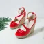 Fashion Yellow Street Wear Waterproof Womens Sandals 2021 Ankle Strap 11 cm Platform Wedges Open / Peep Toe Sandals