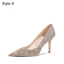 Uroczy Szampan Cekiny Buty Ślubne 2021 Skórzany 8 cm Szpilki Szpiczaste Ślub Czółenka Wysokie Obcasy