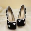 Charming Black Pearl Rhinestone Wedding Shoes 2021 14 cm Stiletto Heels Round Toe Wedding Pumps High Heels