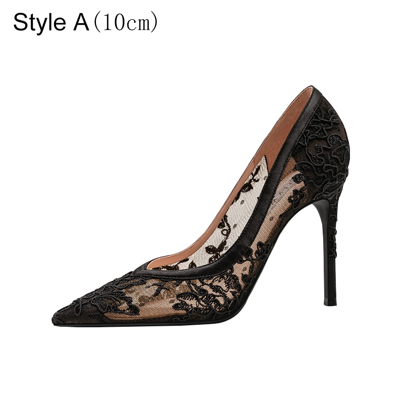 Black hotsell lace stilettos