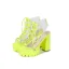Fashion Transparent Black Street Wear Womens Sandals 2021 13 cm Thick Heels Open / Peep Toe Sandals High Heels