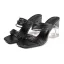 Modest / Simple Black Street Wear Womens Sandals 2021 7 cm Crystal Thick Heels Open / Peep Toe Sandals High Heels