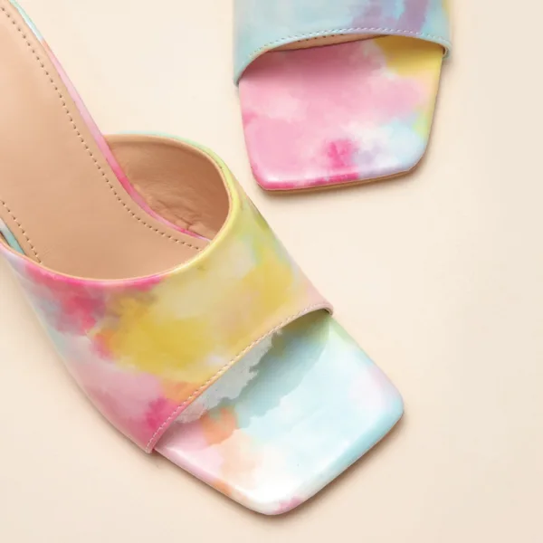 Chic / Beautiful Multi-Colors Street Wear Rainbow Womens Sandals 2021 7 cm Stiletto Heels Open / Peep Toe Sandals High Heels