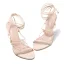 Sexy Roman Beige Evening Party Womens Sandals 2021 Ankle Strap 13 cm Stiletto Heels Open / Peep Toe Pumps High Heels
