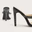 Romain Noire Vêtement de rue Faux Diamant Sandales Femme 2021 10 cm Talons Aiguilles Peep Toes / Bout Ouvert Sandales Talons Hauts