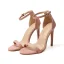 Sexy Argenté Cocktail Soirée Sandales Femme 2021 Bride Cheville 11 cm Talons Aiguilles Peep Toes / Bout Ouvert Sandales Talons Hauts