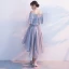 Glitter Argenté Robe De Cocktail 2017 De l'épaule Volants Asymétrique Robe De Ceremonie