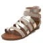 Roman Silver Street Wear Flat Womens Sandals 2021 Ankle Strap Open / Peep Toe Sandals