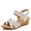Fashion Champagne Street Wear Braid Womens Sandals 2021 5 cm Wedges Open / Peep Toe Sandals