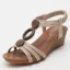 Roman Brown Street Wear Womens Sandals 2021 T-Strap 5 cm Wedges Open / Peep Toe Sandals High Heels