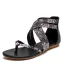 Bohême Marron Désinvolte Plage Plate Sandales 2021 X-Strap Peep Toes / Bout Ouvert Sandales Femme