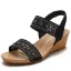 Roman Beige Street Wear Pierced Womens Sandals 2021 5 cm Wedges Open / Peep Toe Sandals