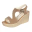 Romantic Black Street Wear Suede Womens Sandals 2021 8 cm Wedges Open / Peep Toe Sandals
