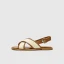 Roman Beige Street Wear Beach Summer Flat Womens Sandals 2021 Leather Open / Peep Toe Sandals
