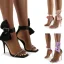 Chic / Beautiful Purple Prom Bow Rhinestone Womens Sandals 2021 9 cm Stiletto Heels Open / Peep Toe Sandals High Heels