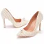 Modest  Ivory Pearl Wedding Shoes 2021 11 cm Stiletto Heels Pointed Toe Wedding Pumps High Heels