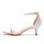 Modest / Simple White Street Wear Womens Sandals 2021 Ankle Strap 5 cm Stiletto Heels Open / Peep Toe Sandals High Heels