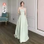 Modest / Simple Sage Green Satin Bridesmaid Dresses 2021 A-Line / Princess Sleeveless Floor-Length / Long Bridesmaid Wedding Party Dresses