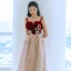 Chic / Belle Bordeaux Daim Robe De Bal 2021 Princesse Bretelles Spaghetti Perlage En Dentelle Fleur Sans Manches Dos Nu Longue Promo Robe De Ceremonie