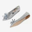 Charming Cinderella Silver Crystal Wedding Shoes 2021 Leather Rhinestone Pointed Toe Flat Wedding Heels