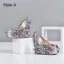 Unusual Street Wear Snakeskin Print Womens Sandals 2021 Leather Waterproof 11 cm Wedges Open / Peep Toe Sandals