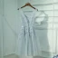 Chic / Beautiful Silver Wedding Party Dresses 2017 Lace Flower Strappy Sleeveless V-Neck Backless A-Line / Princess Short Bridesmaid Dresses