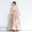 Chic / Belle Kaki Robe De Soirée 2019 Princesse Bretelles Spaghetti En Dentelle Fleur Sans Manches Dos Nu Volants en Cascade Longue Robe De Ceremonie