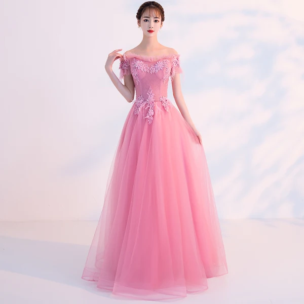 Chic / Beautiful Sky Blue Evening Dresses 2019 A-Line / Princess Off-The-Shoulder Beading Pearl Lace Flower Short Sleeve Backless Floor-Length / Long Formal Dresses