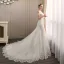 Classy Ivory Wedding Dresses 2019 Backless Trumpet / Mermaid Off-The-Shoulder Beading Pearl Lace Flower Sleeveless Court Train