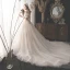 Charmant Champagner Brautkleider / Hochzeitskleider 2019 A Linie Spaghettiträger Perlenstickerei Pailletten Spitze Blumen Kurze Ärmel Rückenfreies Kathedrale Schleppe