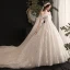 Classy Ivory Wedding Dresses 2019 Ball Gown Off-The-Shoulder Sequins Short Sleeve Backless Royal Train