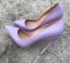 Enkla Lavendel Kontors Pumps 2019 Läder 12 cm Stilettklackar Spetsiga Pumps