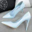 Schöne Rosa Abend Pumps 2019 Lackleder 10 cm Stilettos Spitzschuh Pumps
