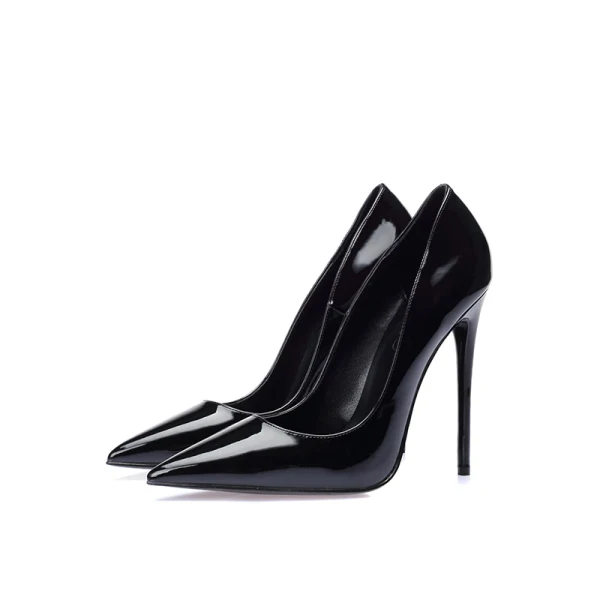 Chic / Beautiful Burgundy Evening Party Pumps 2019 Patent Leather 12 cm Stiletto Heels Pointed Toe Pumps