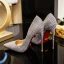 Sparkly Sølv Aften Pumps 2019 Paljetter 12 cm Stiletthæler Spisse Pumps