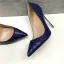 Classy Royal Blue Casual Pumps 2019 Leather Snakeskin Print 12 cm Stiletto Heels Pointed Toe Pumps