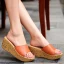 Affordable White Casual Womens Sandals 2019 7 cm Wedges Platform Open / Peep Toe Sandals